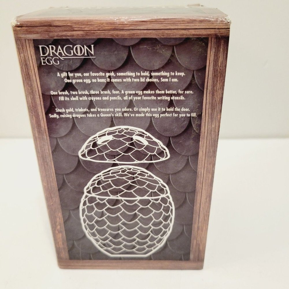 Dragon Egg Ceramic Toothbrush Holder Storage Kit Green Scales Geek Fuel Excl - Picture 5 of 6